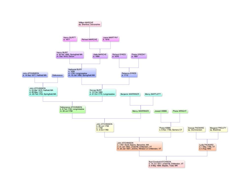 Buel Atchinson's Pedigree