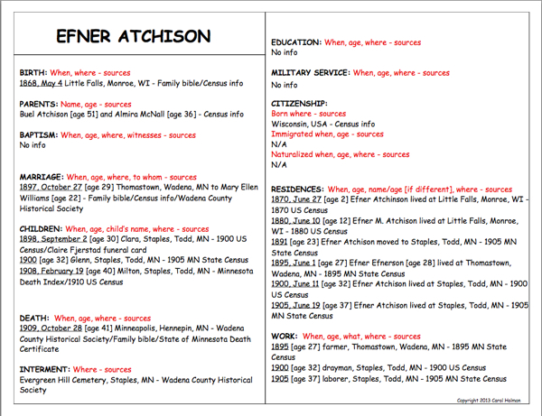 Efner Atchison Fact Sheet